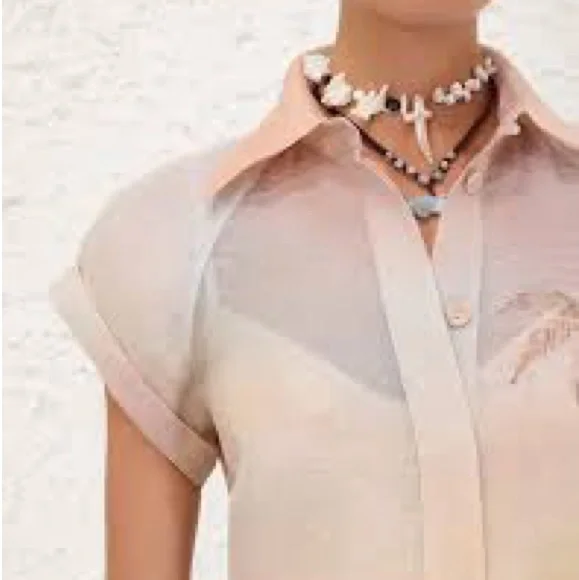 Zimmermann Illuminate Fitted Blouse – Size 0 / US 4 – NWT